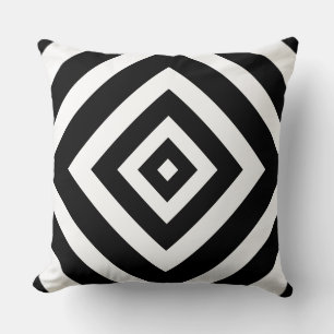 Geometric Black and White Modern Cushion