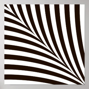 Geometric black and white Zebra stripes Poster