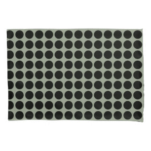 Geometric Black Polka Dots on any Colour Pillowcase