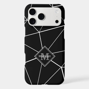 Geometric black triangles white lines Monogram