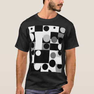 geometric Black white shapes pattern mod T-Shirt