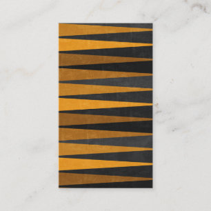 Geometric Black Yellow Business Card