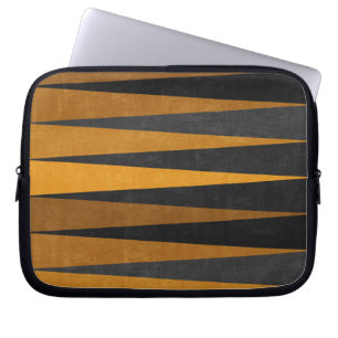 Geometric Black Yellow Laptop Sleeve