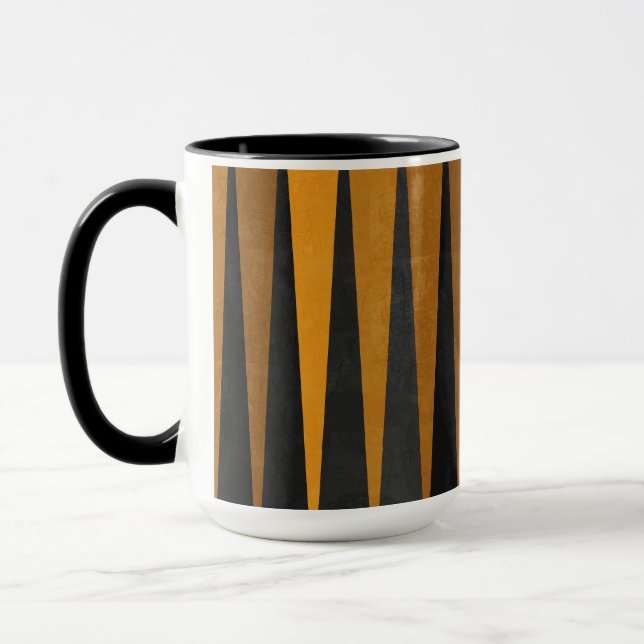 Geometric Black Yellow Mug (Left)