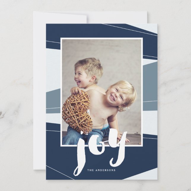 Geometric Block | Blue Joy Photo Card (Front)