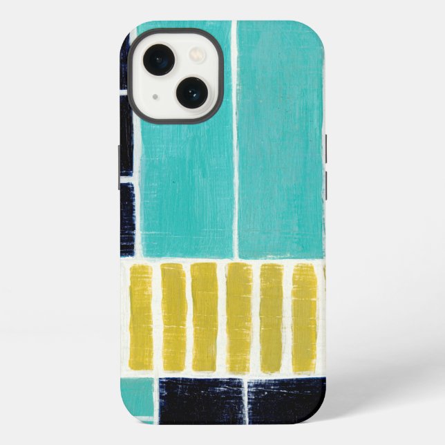 Geometric Blocks iPhone Case (Back)