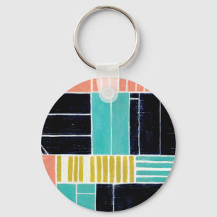 Geometric Blocks Key Ring