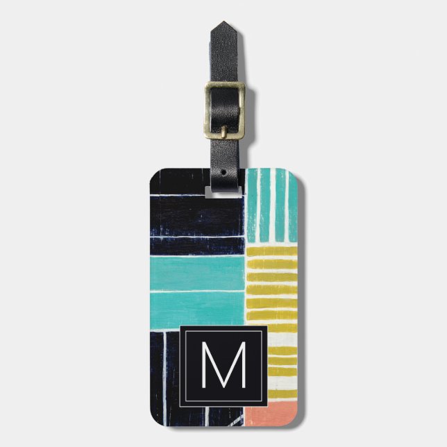 Geometric Blocks Luggage Tag (Front Vertical)