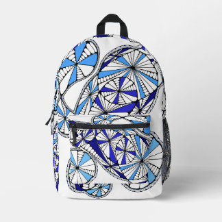 Geometric Bloom Abstract backpack