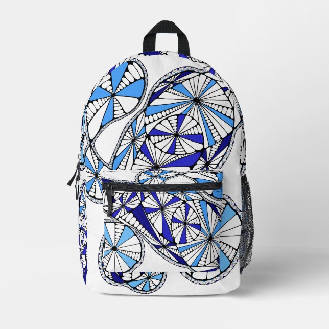 Geometric Bloom Abstract backpack (Front)