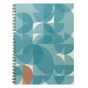 Geometric Blue Abstract Notebook