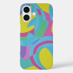 Geometric Blue and Green Phone Case