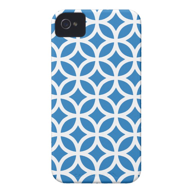 Geometric Blue Iphone 4/4S Case (Back)