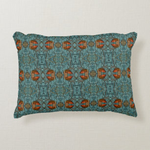 Geometric Blue Pattern Decorative Cushion