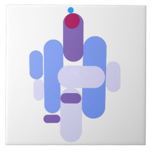 GeoMetric Blue Pattern Tile