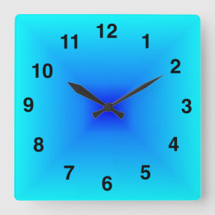 Geometric Blue Stylised Elegant New Design Square Wall Clock