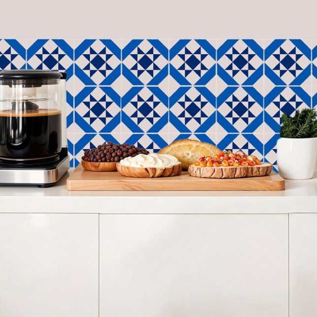 Geometric blue tile floor inspiration (Creator Uploaded)