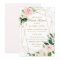 Geometric Blush Gold Floral Sweet Sixteen Invite