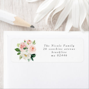 Geometric Blush Return Address Labels