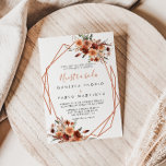 Geometric Boho Autumn Floral Nuestra Boda Wedding Invitation<br><div class="desc">This geometric boho autumn floral nuestra boda wedding invitation is perfect for a rustic wedding. The design features elegant burgundy,  brown,  white,  blush fall flowers,  inspiring artistic beauty.</div>