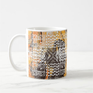 Geometric Boho Tribal Distressed Pattern Coffee Mug