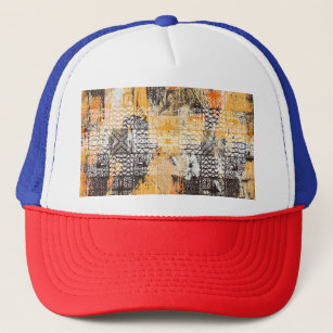 Geometric Boho Tribal Distressed Pattern Trucker Hat