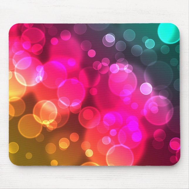 Geometric Bokeh Bubbles Mousepad (Front)