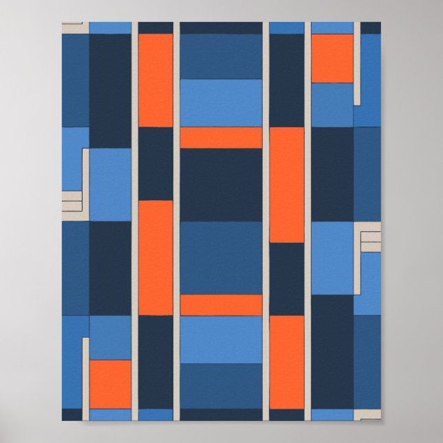 Geometric Bold Blocks Poster (Front)