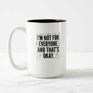 Geometric Bold Typography Statement Graphic Two-Tone Coffee Mug