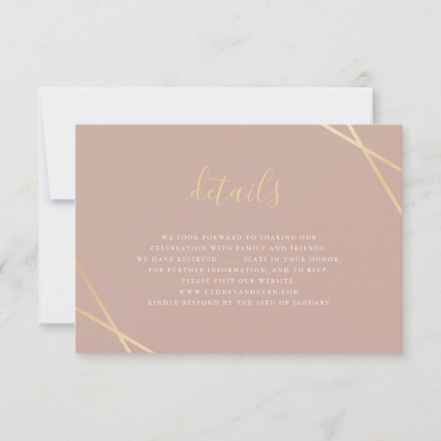 Geometric Border RSVP Card (Front)