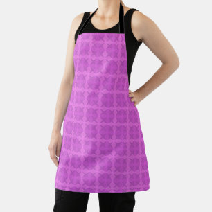 Geometric bright lilac art deco apron