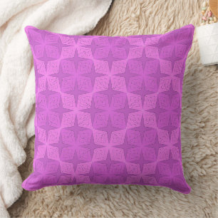 Geometric bright lilac art deco cushion