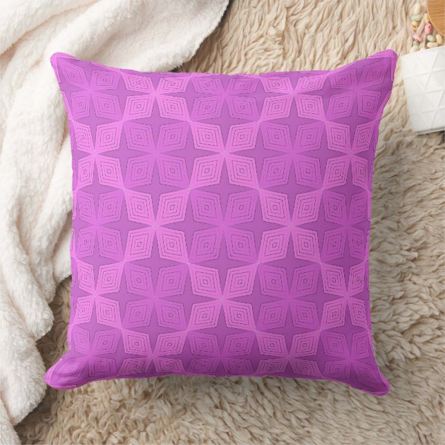 Geometric bright lilac art deco cushion (Blanket)