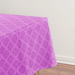 Geometric bright lilac art deco tablecloth