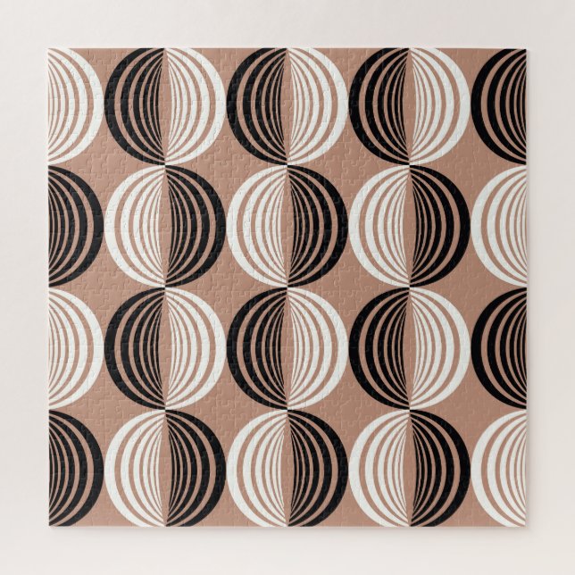 Geometric Brown Circles Seamless Design Jigsaw Puzzle (Vertical)