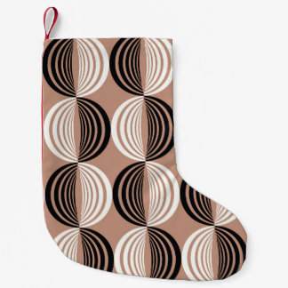 Geometric Brown Circles Seamless Design Small Christmas Stocking