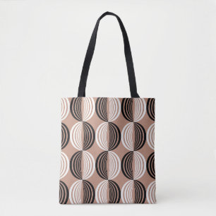 Geometric Brown Circles Seamless Design Tote Bag