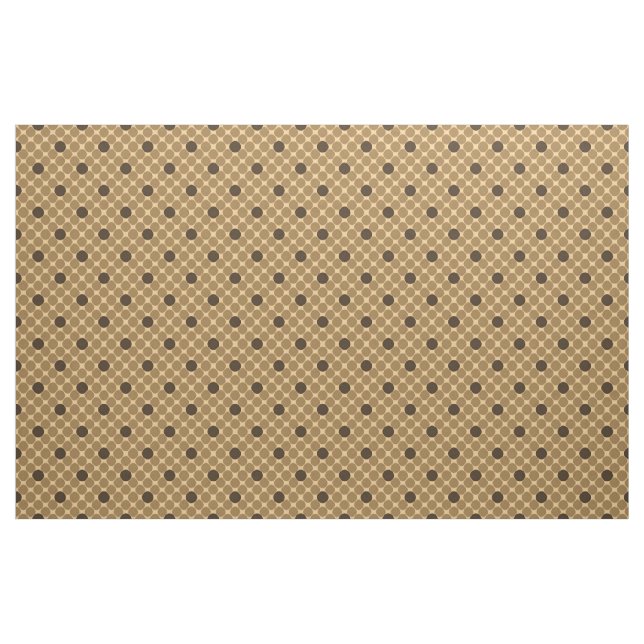 Geometric Brown Pattern with Circles Fabric (Fat Quarter)