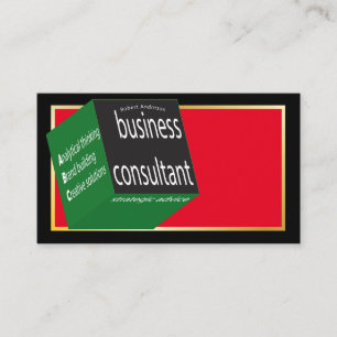 Geometric Business Consultant Amazing Black Cube Card