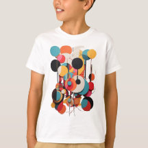 Geometric Canvas: Abstract Lines & Circles Kids