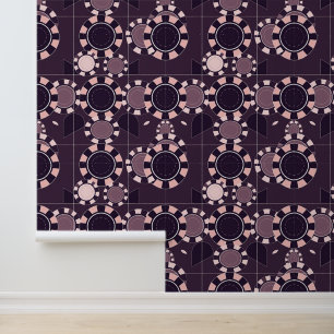 Geometric Casino Chips – Modern Retro Gaming Wallpaper