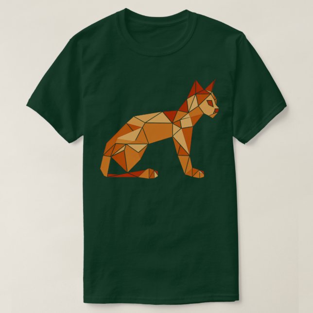 Geometric Cat T-Shirt (Design Front)