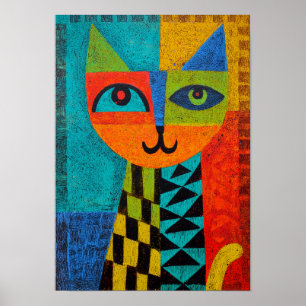 Geometric Cats – Bold, Bright and Playful Poster