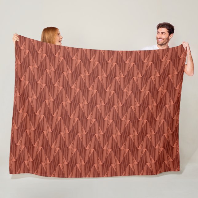 Geometric Cedar Fleece Blanket (3 Sizes) (In Situ)
