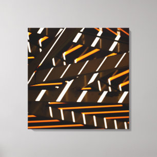 Geometric Ceiling Light Photo Tile Canvas Print