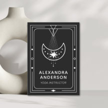 Geometric Celestial Crescent Moon Yoga Instructor 