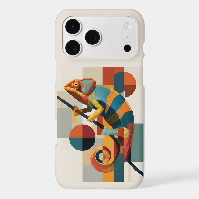 Geometric Chameleon Art Modern Wildlife (Back)