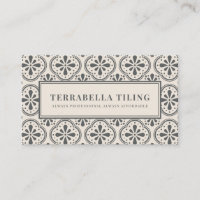 Geometric Charcoal Grey Cream Tiling Tiler Busines