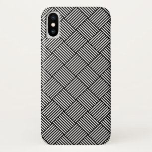 Geometric checked texture iPhone x case