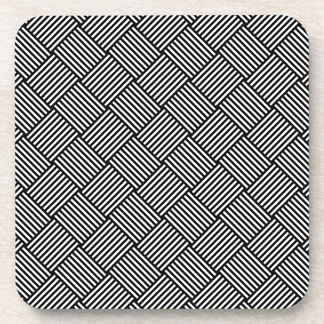 Geometric checked texture coaster (Front)